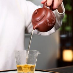 Ấm Tử Sa Bào Tôn Phượng Tường Tử Nê 350ml thiết kế vòi ngắt nước tốt