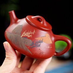 Ấm tử sa nguyên khoáng tử nê dáng Thạch Biều TB002 dung tích 220ml thiết kế liền khối