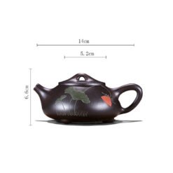 Ấm tử Thạch Biều Hắc Nê cao cấp TB001 kích thước của ấm