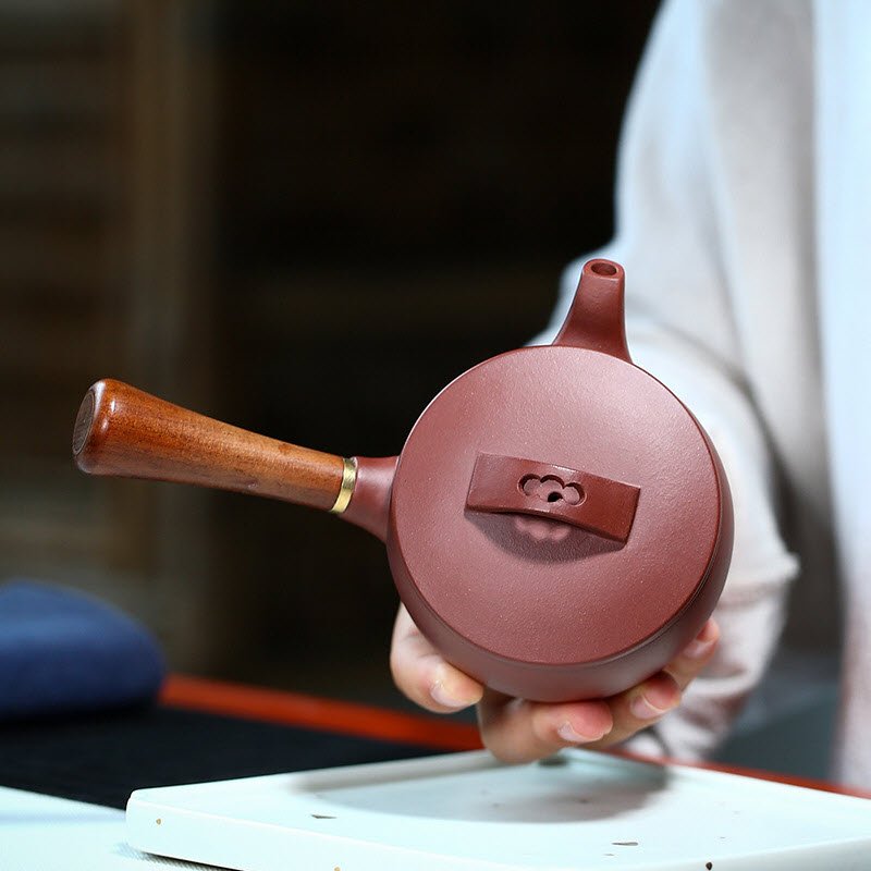 Ấm Trà Tử Sa Đại Hồng Bào Dáng Đường Vũ cao cấp DV003 dung tích 230ml - Ảnh 6