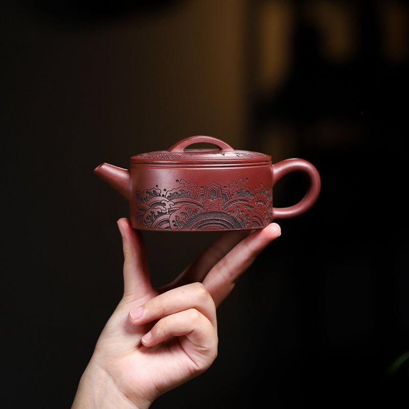 Ấm Trà Tử Sa Tử Nê Dáng Hán Ngõa HN005 con sóng mạnh mẽ được làm chính