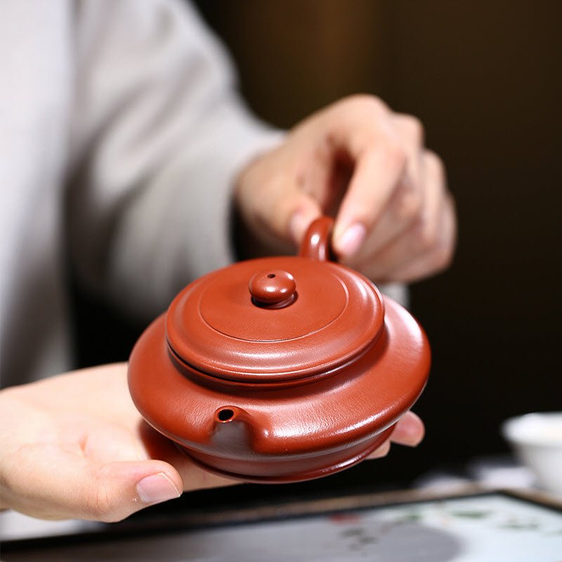 Ấm Tử Sa Đại Hồng Bào Dáng Minh cao cấp ML007 dáng ấm tròn trịa