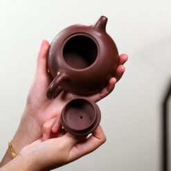 Ấm Tử Sa Tử Nê Dáng Bán Nguyệt BN003 Cao Cấp nắp ấm vừa vặn