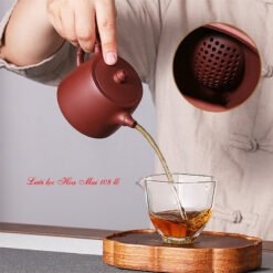 Ấm Tử Sa Tử Nê Dáng Hán Đạc vòi ấm cho dòng chảy mạnh