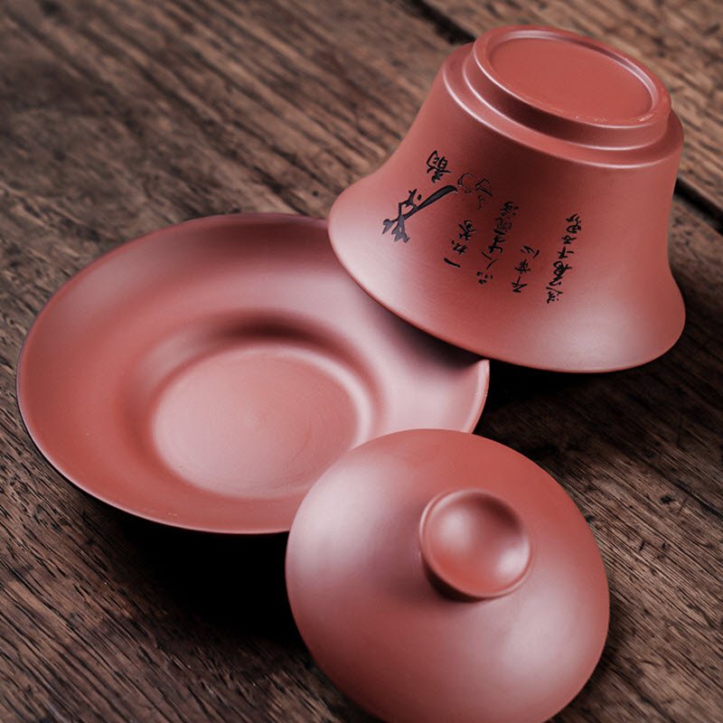 Bộ trà đạo tử sa chất đất Tử Nê BTS006 dáng ấm Đức Trung 19 món cao cấp - Ảnh 4