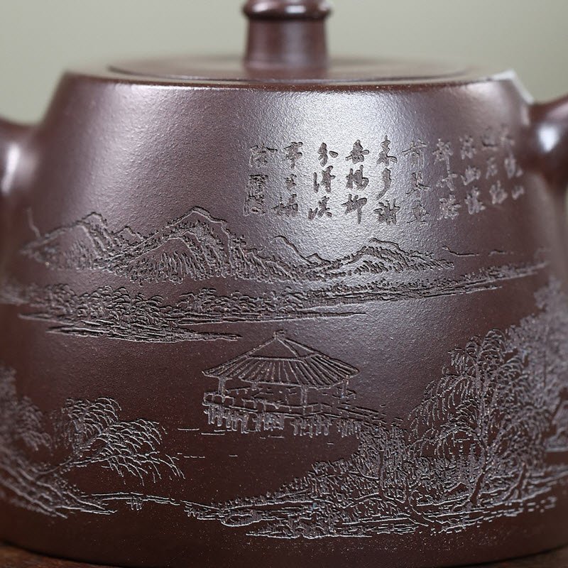 Ấm Tử Sa Tử Nê Dáng Hán Đạc HD009 Cao Cấp dung tích 400ml - Ảnh 5