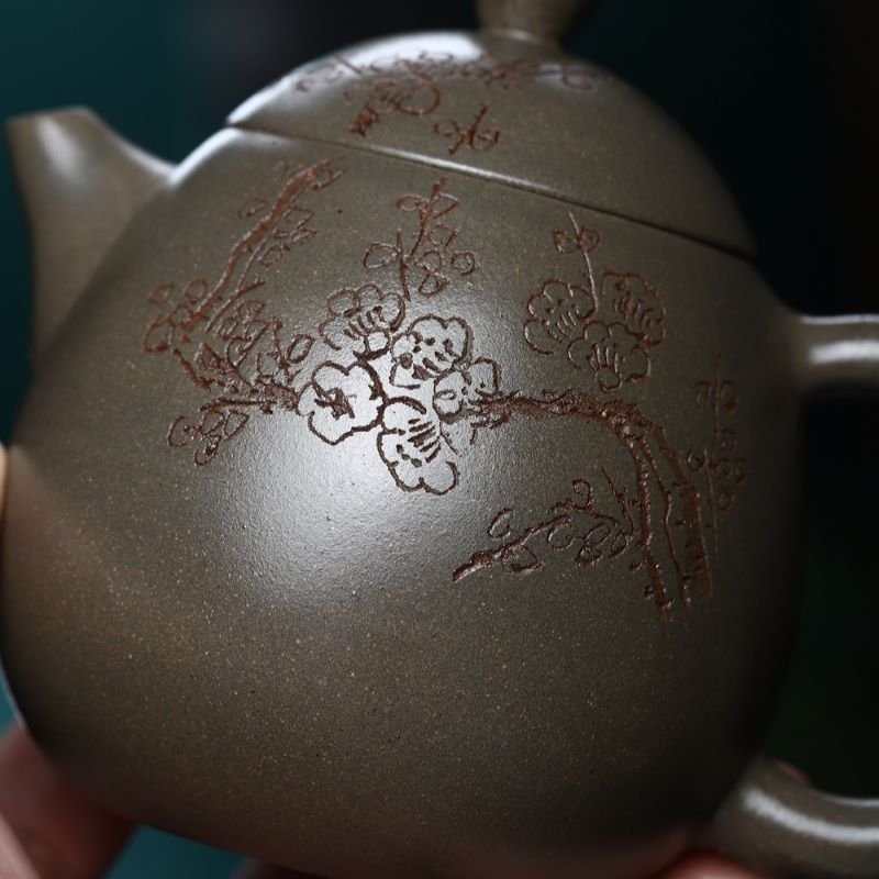 Ấm Tử Sa Long Đán Thanh Khôi Nê LD005 cao cấp 230ml - Ảnh 4