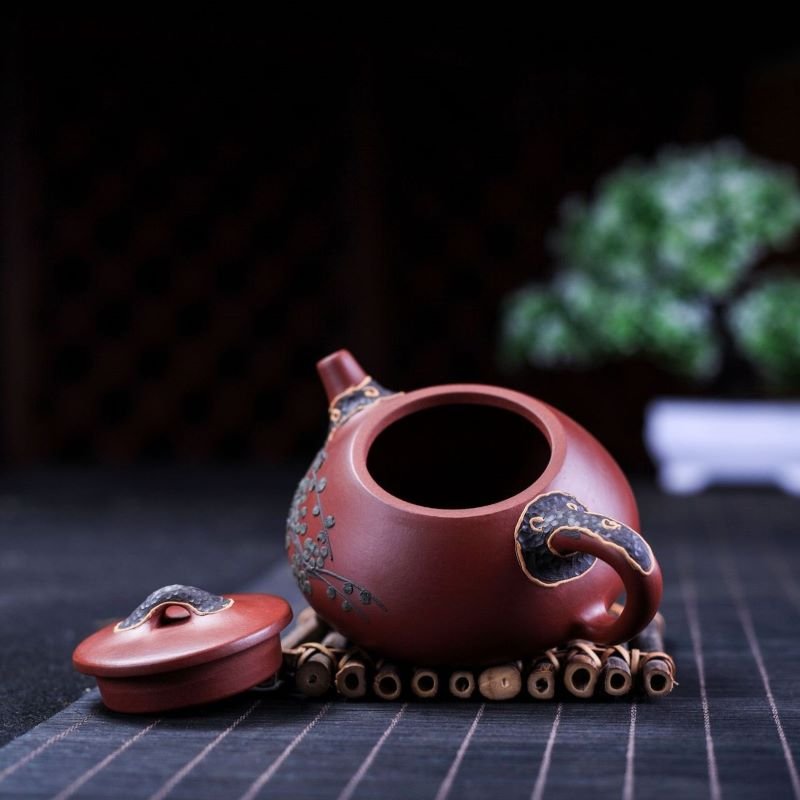 Ấm tử Thạch Biều nguyên khoáng Đại Hồng Bào TB027 dung tích 200ml - Ảnh 4