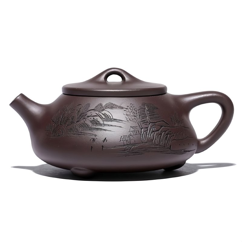 Bộ Trà Đạo Tử Sa Chất Đất Tử Nê BTS011 Dáng Ấm Thạch Biều 9 Món Cao Cấp - Ảnh 2