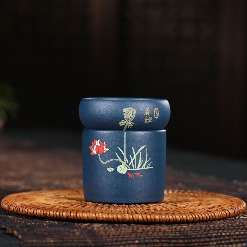 Bộ trà đạo tử sa chất đất Lục Nê BTS009 dáng ấm Thạch Biều 9 món cao cấp - Ảnh 4