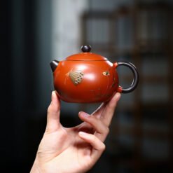 Ấm tử sa Đại Hồng Bào hình Đài Sen dáng Tây Thi TT016