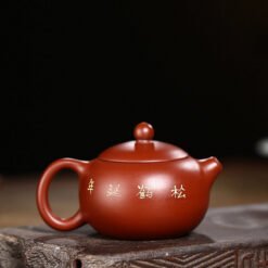 Ấm tử sa Đại Hồng Bào họa tiết chim Hạc dáng ấm Tây Thi TT015