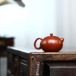 Ấm tử sa Đại Hồng Bào Tây Thi hoa mai trắng TT010 thanh lịch