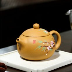 Ấm Tử Sa Đoạn Nê Hoa Mận Trắng Dáng Tây Thi TT011