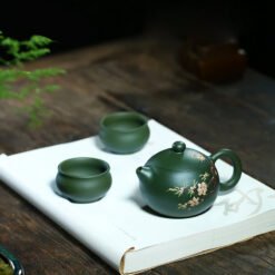 Ấm Tử Sa Lục Nê dáng Tây Thi họa tiết hoa mận TT006