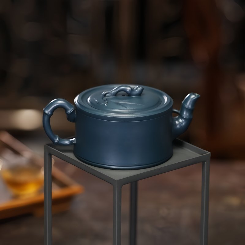 Ấm tử sa Thiên Thanh Nê dáng Trúc Đoạn TD005 cao cấp 270ml - Ảnh 3