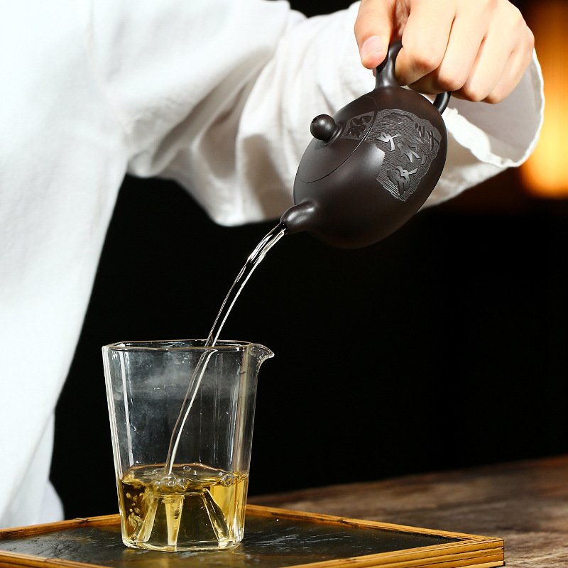 Ấm Tử Sa Thiên Viên Hắc Nê TV002 cao cấp 180ml - Ảnh 7