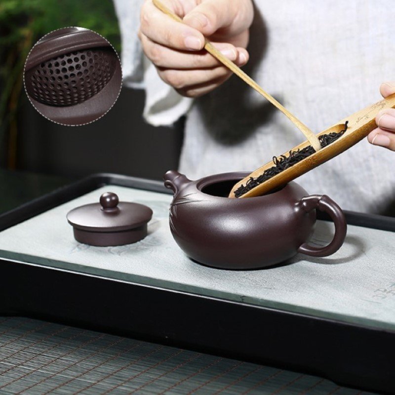 Ấm Tử Sa Thiên Viên Tử Nê TV001 Trúc Ảnh 225ml - Ảnh 5