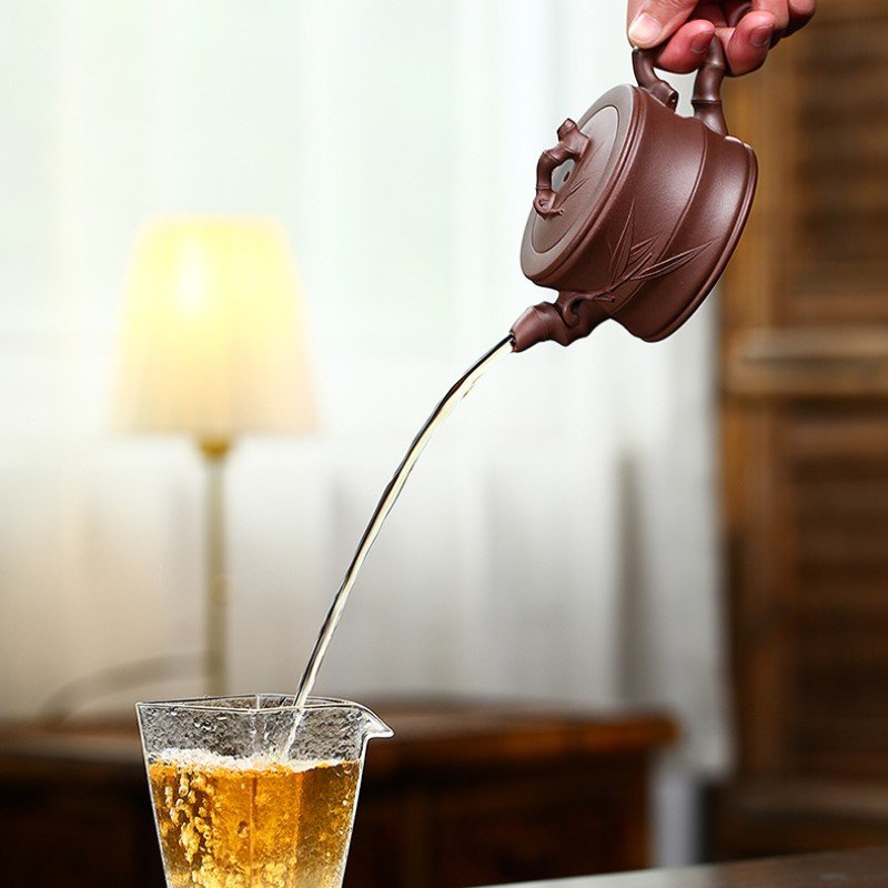 Ấm tử sa Tử Nê dáng ấm Trúc Đoạn TD001 cao cấp 250ml - Ảnh 4