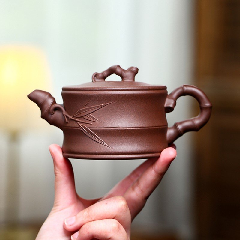 Ấm tử sa Tử Nê dáng ấm Trúc Đoạn TD001 cao cấp 250ml - Ảnh 2
