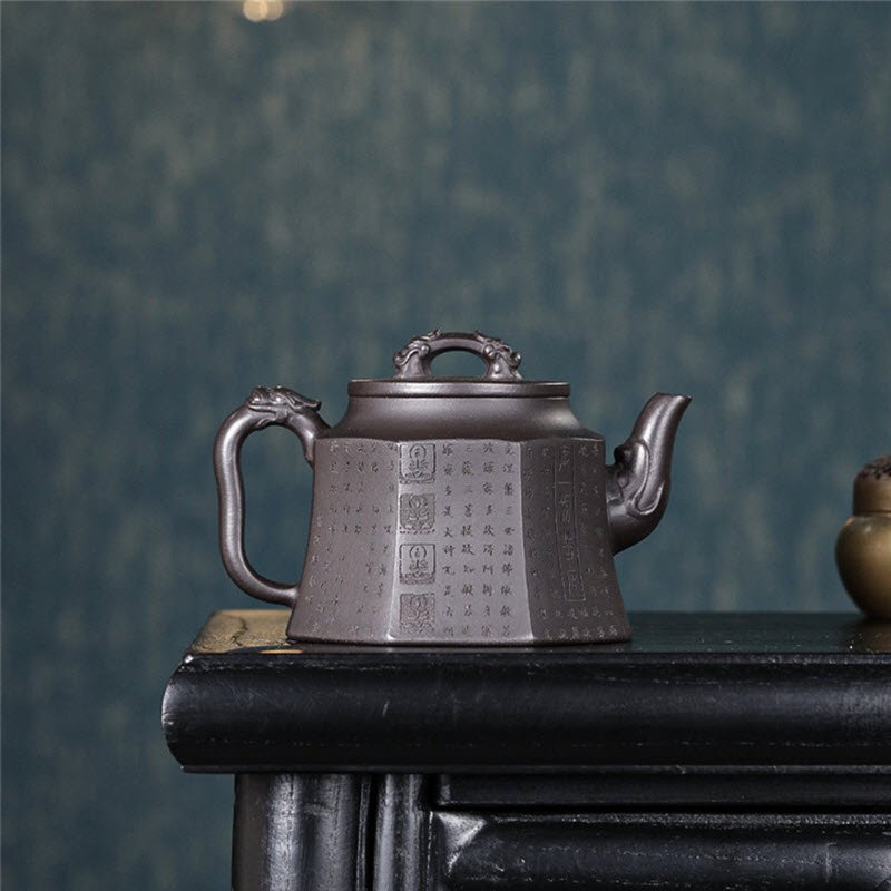 Ấm Tử Sa Lục Nê Dáng Đỉnh Phương cao cấp LP006 dung tích 280ml - Ảnh 2