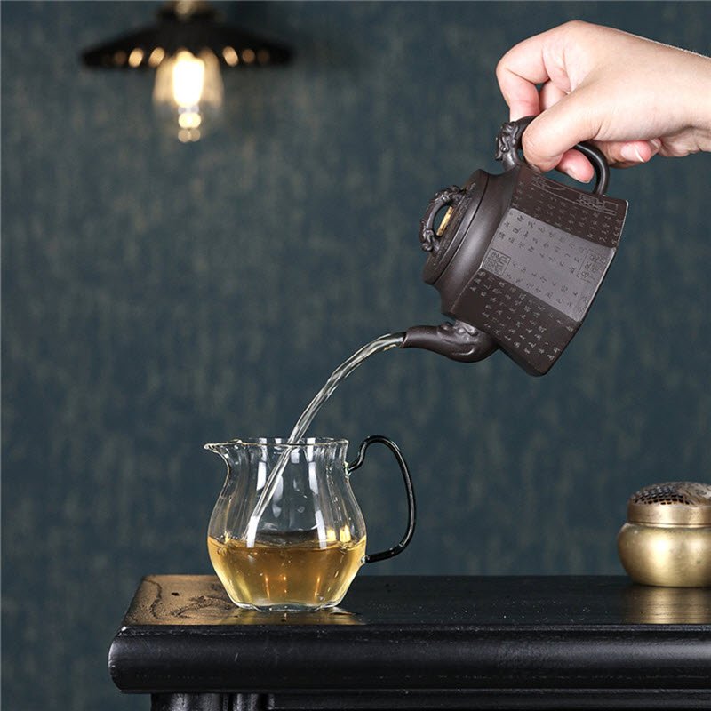 Ấm Tử Sa Lục Nê Dáng Đỉnh Phương cao cấp LP006 dung tích 280ml - Ảnh 4