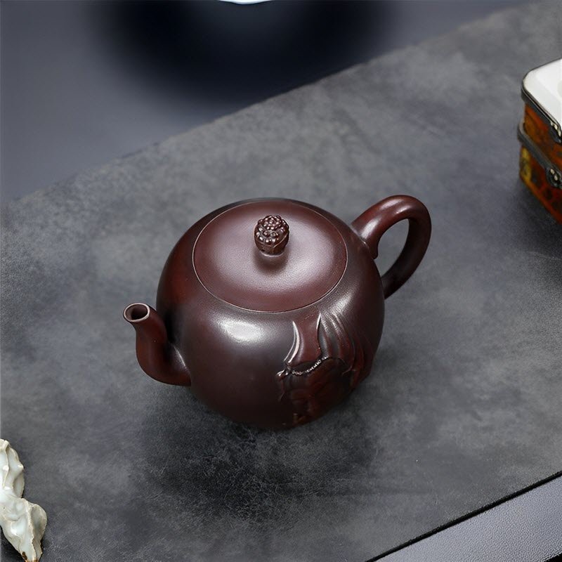 Ấm tử sa Mỹ Nhân Kiên Mặt Phật MNK006 dung tích 240ml cao cấp - Ảnh 3