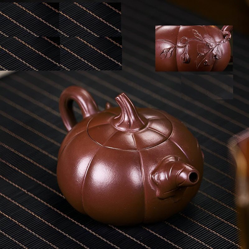 Ấm tử sa Nghi Hưng dáng Bí Ngô QB006 dung tích 380ml - Ảnh 3