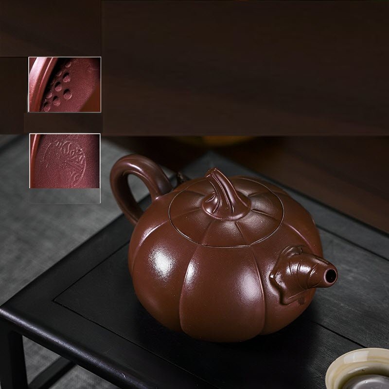 Ấm tử sa Nghi Hưng dáng Bí Ngô QB006 dung tích 380ml - Ảnh 2