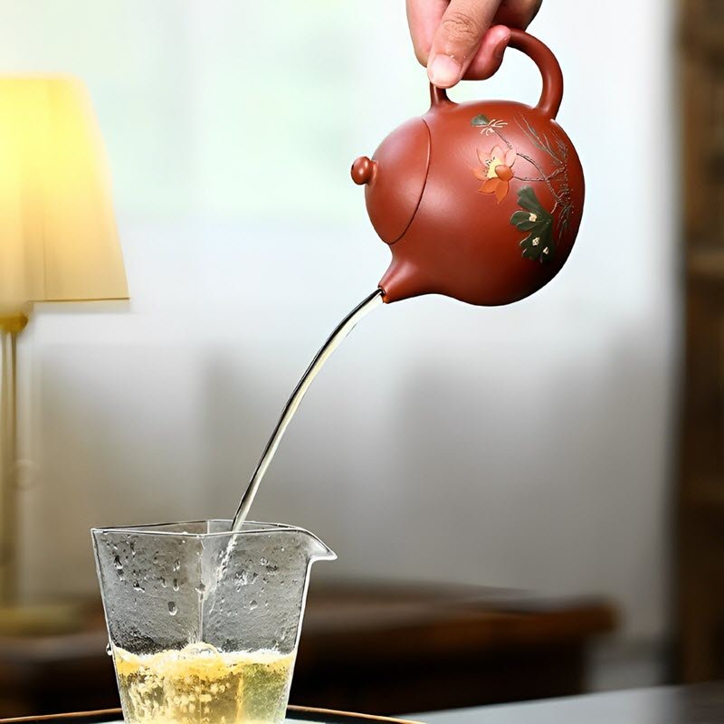 Ấm Tử Sa Nghi Hưng Long Đán Hà Hoa LD009 cao cấp 280 ml - Ảnh 6