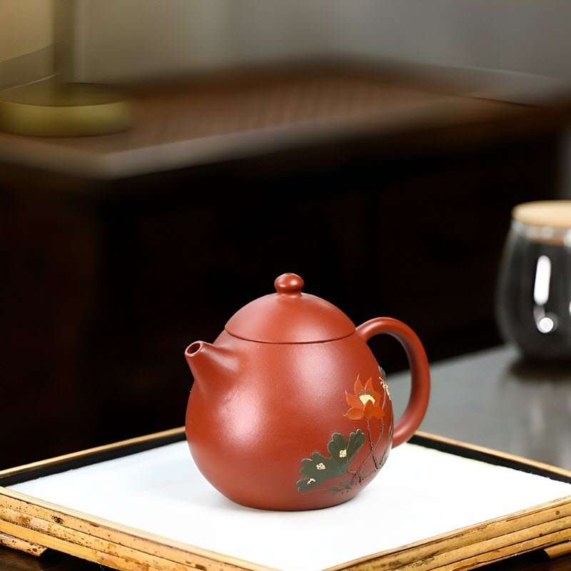 Ấm Tử Sa Nghi Hưng Long Đán Hà Hoa LD009 cao cấp 280 ml - Ảnh 5