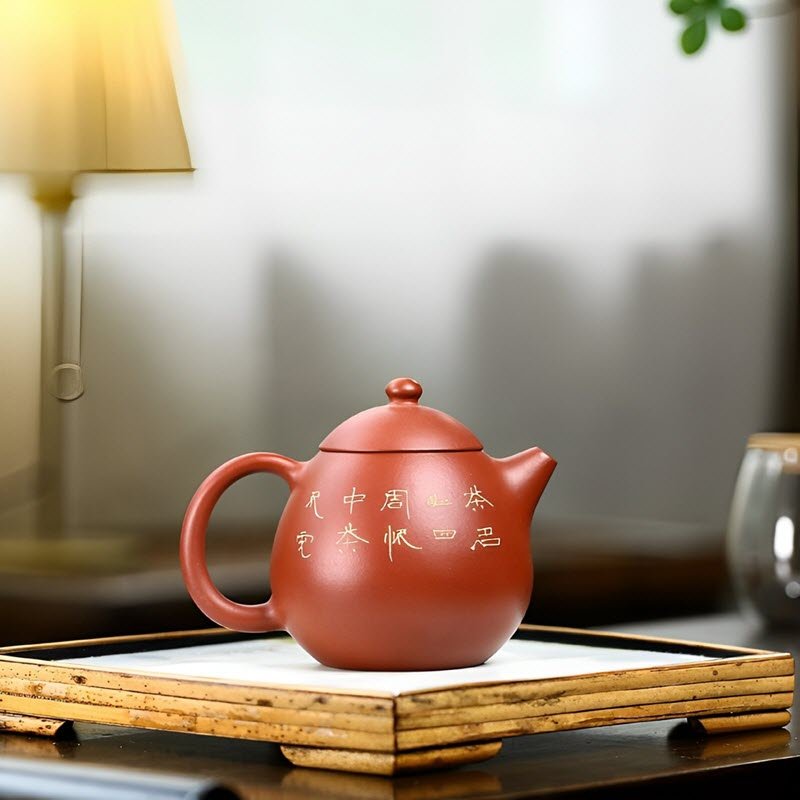 Ấm Tử Sa Nghi Hưng Long Đán Hà Hoa LD009 cao cấp 280 ml - Ảnh 4