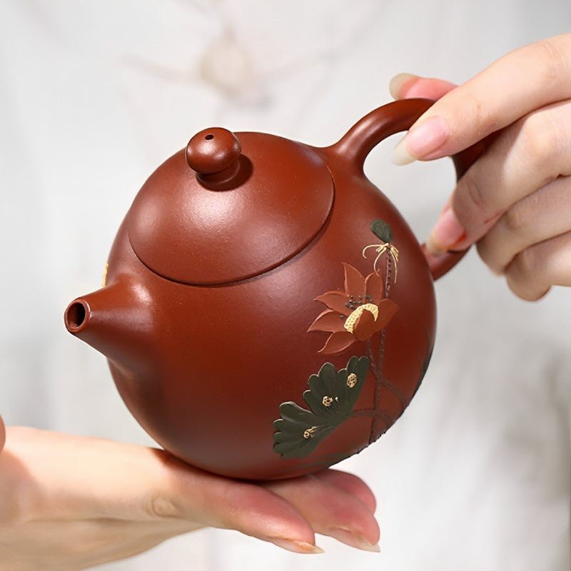 Ấm Tử Sa Nghi Hưng Long Đán Hà Hoa LD009 cao cấp 280 ml - Ảnh 3