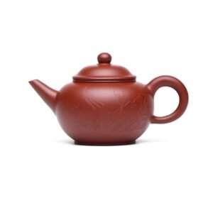 Ấm Tử Sa Khắc Báo Xuân Mai Dáng Thủy Bình Nghi Hưng BX007 dung tích 250ml