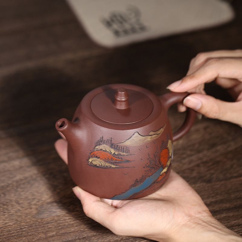 Ấm Tử Sa Hán Đạc Khê Sơn Tử Nê HD010 dung tích 450ml - Ảnh 4