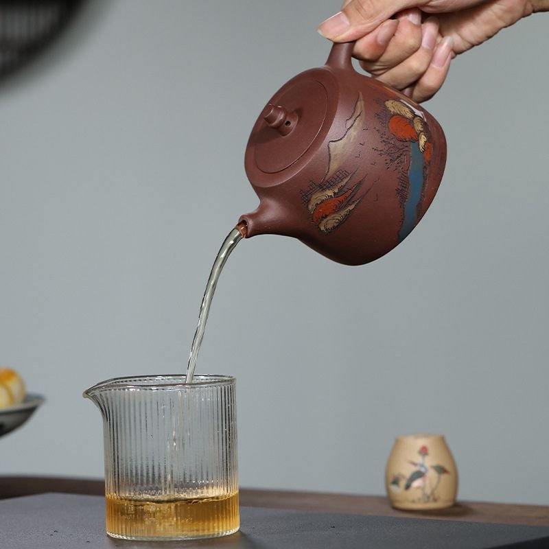 Ấm Tử Sa Hán Đạc Khê Sơn Tử Nê HD010 dung tích 450ml - Ảnh 2