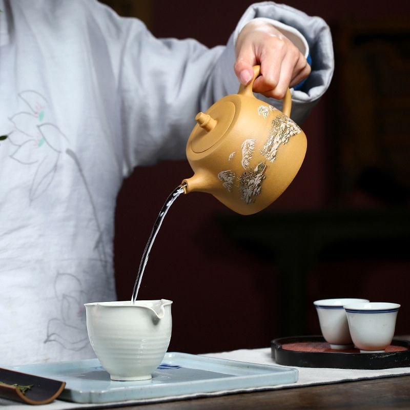 Ấm Tử Sa Tuyết Sơn Hán Đạc Đoạn Nê HD011 dung tích 500ml - Ảnh 3